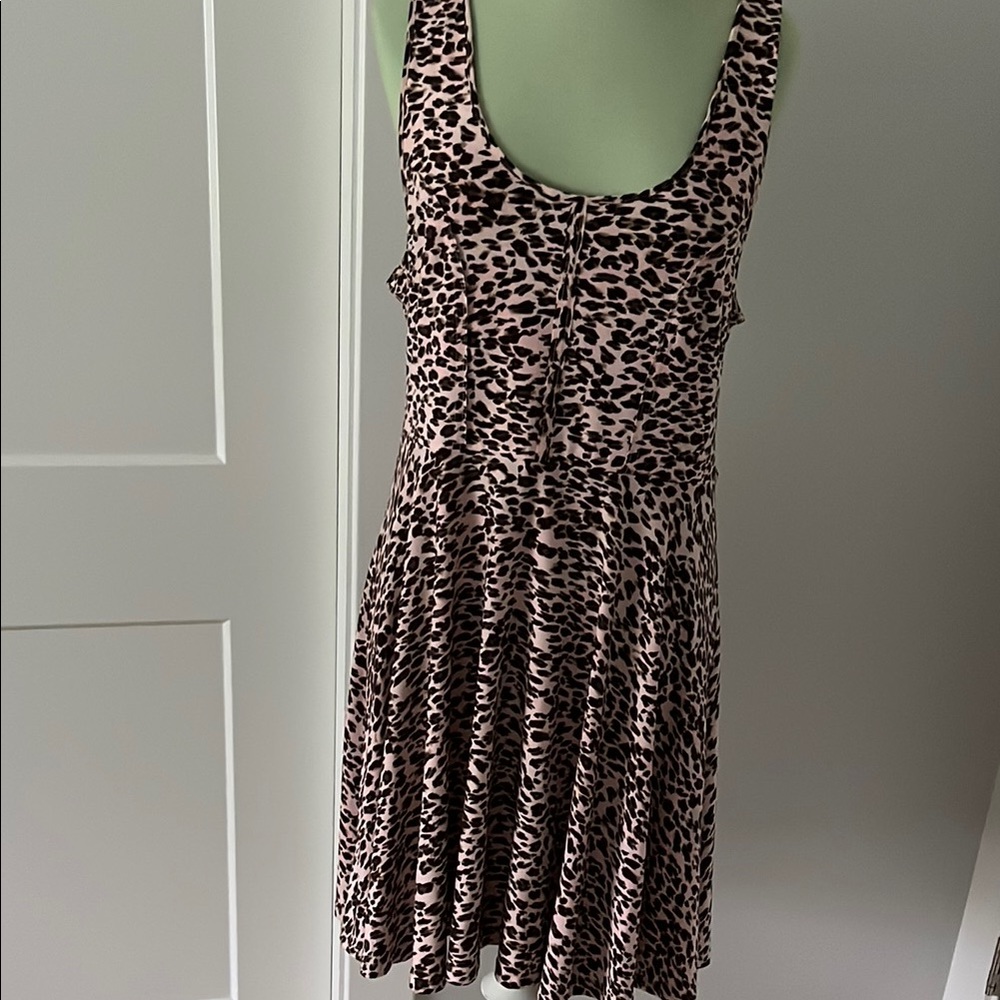 Free People Brown and Black Sleeveless Scoop Neck Sundress